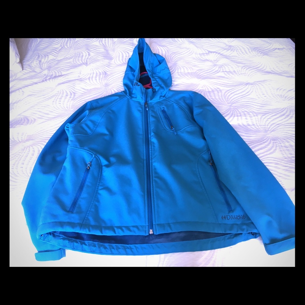 Blue hooded jacket